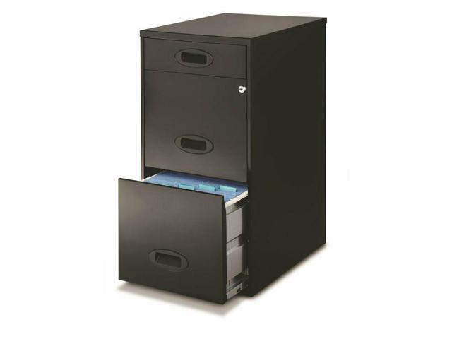 Hirsh Space Solutions 18 Deep 3 Drawer File Cabinet In Black