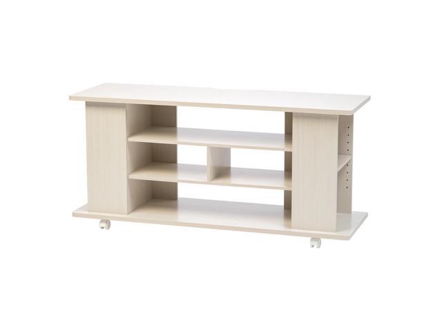 IRIS Large TV Stand with Wheels, White