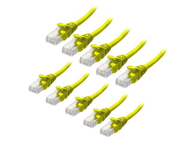 10ft CAT6 Ethernet Network LAN Patch Cable Cord 550MHz RJ45 Black 10 Pack Lot 
