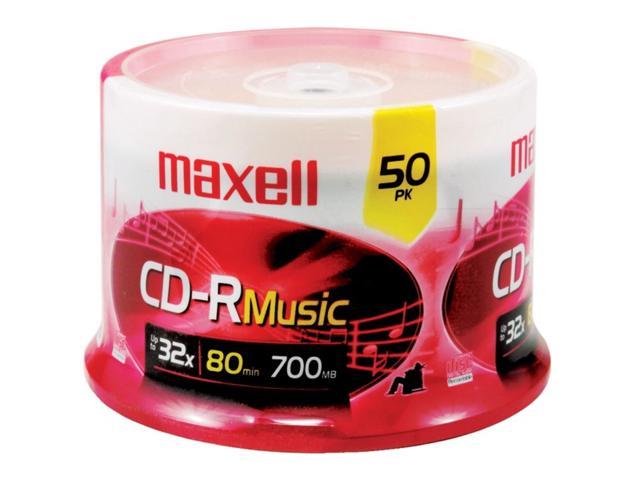 Maxell MaxData CD-R Music 80min Recordable Discs (50 Disc Spindle ...