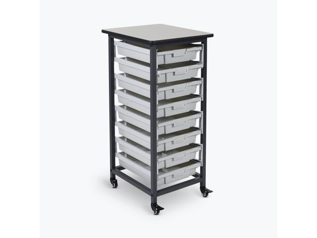 Luxor Modular Classroom Storage Cabinet - 4 Stacked Modules with 12 Large Bins