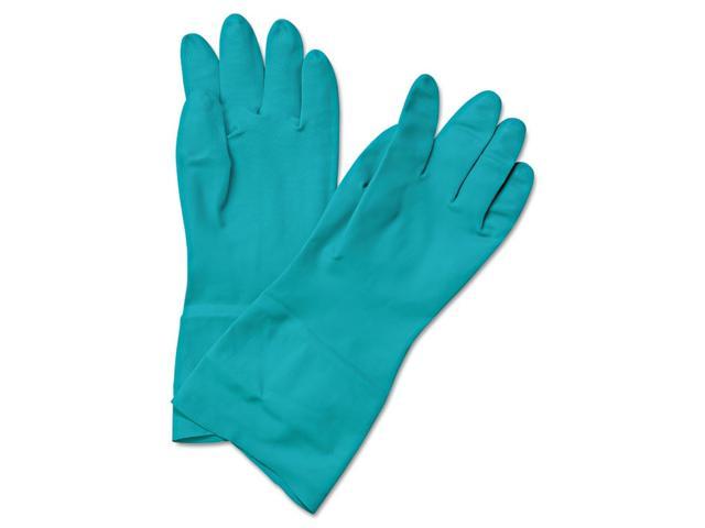 Boardwalk Nitrile Flock-Lined Gloves X-Large Green Dozen 183XL