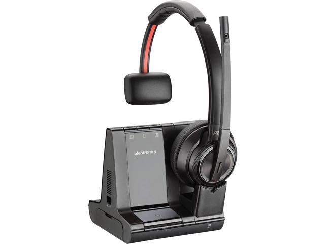 Poly Savi 8200 Series Wireless Dect Headset System (Plantronics), Black ...