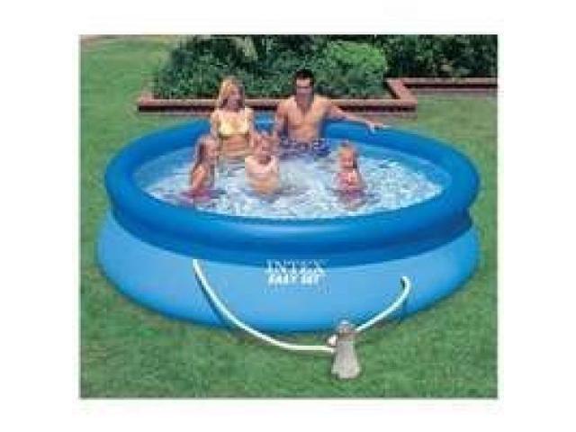 Intex 28121EH 10ft x 30in Easy Set Inflatable Kid Swimming Pool with Filter Pump
