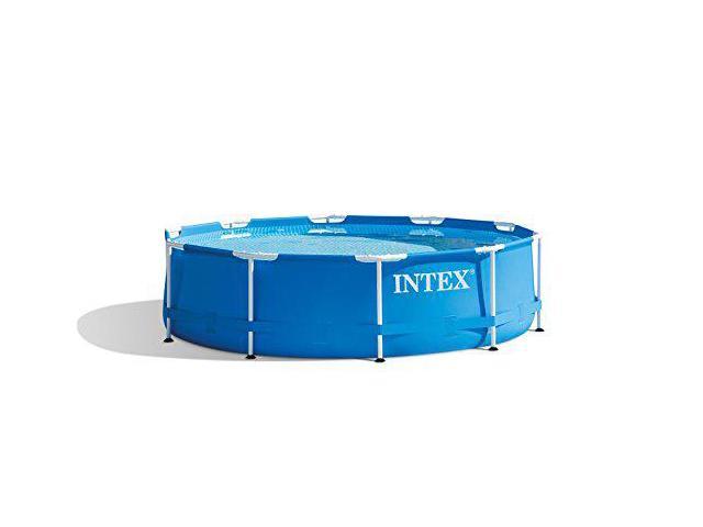 Intex 28201EH 10' x 30" Metal Frame Round Above Ground Swimming Pool with Pump