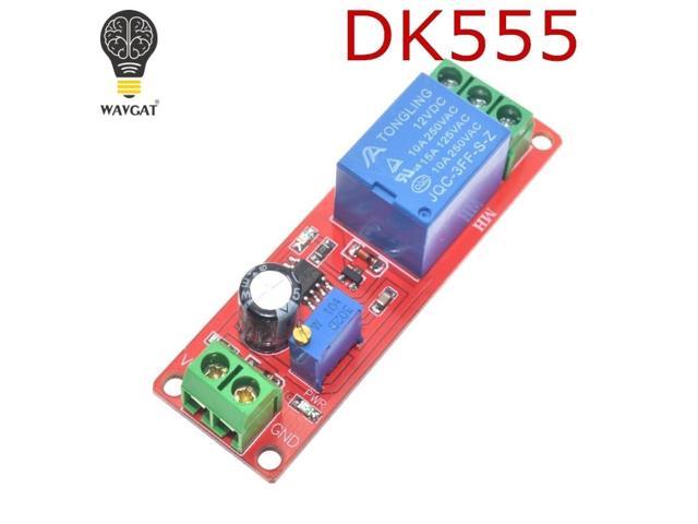 DC 5V NE555 timer switch adjustable module 0-10s time delay relay module 