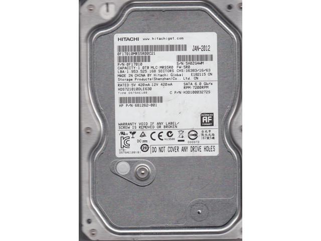 Hitachi GST Deskstar 7K1000.D HDS721010DLE630 Hard Drive 0F13180