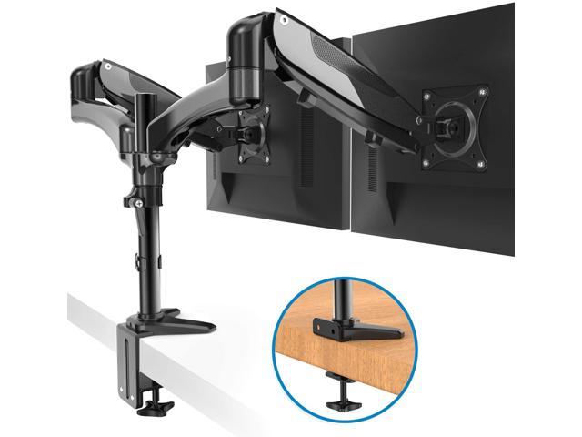 Dual Monitor Stand Mount Double Arm Computer For 13 To 27 Inch LCD Screens 