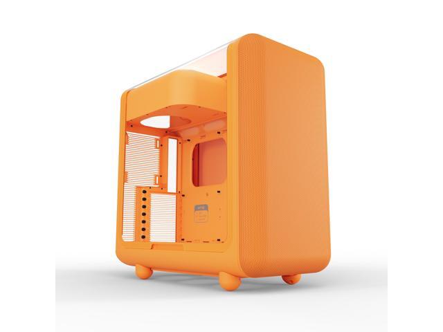 Achieve new modern performance in a HYTE X50 Astral Orange PC case, introducing revolutionary cooling and airflow features like micro mesh cooling, patent-pending louvered blade ventilation, unobstruc