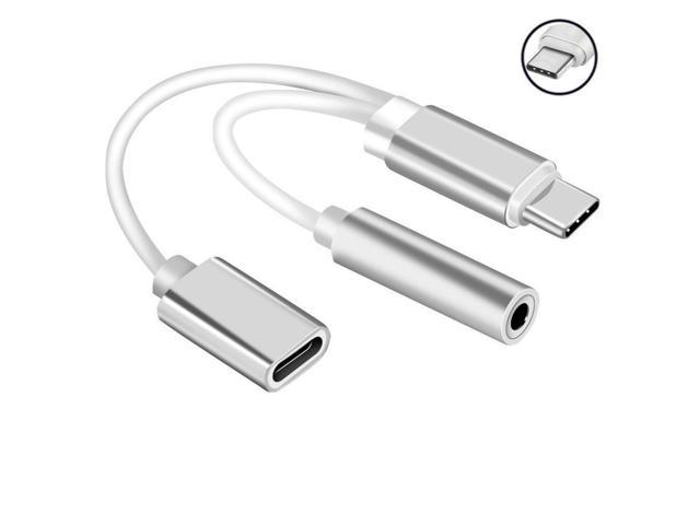 Как подключить тайп си наушники к телефону 1Pcs For Samsung S8 2 in 1 USB Type C To 3.5mm Jack AUX Audio Splitter Converter