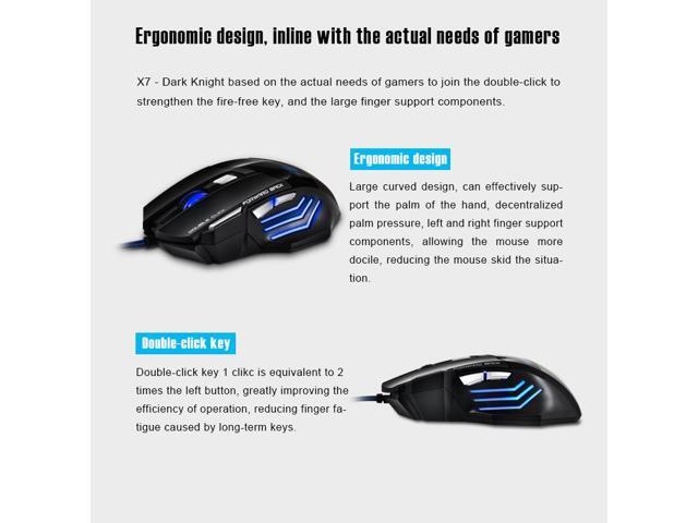 Universal IMICE Computer Game Mouse Respiratory LED Backlight Gaming Mice X7 Double Click 7 Buttons USB Wired Optical Yellow