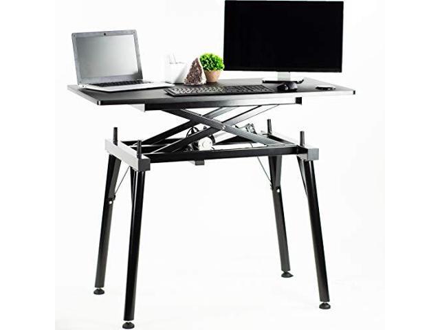 Black Electric Height Adjule 44 X 24 Inch Desk Frame With Table Top Complete Standing Workstation Deskv100ze Newegg Com