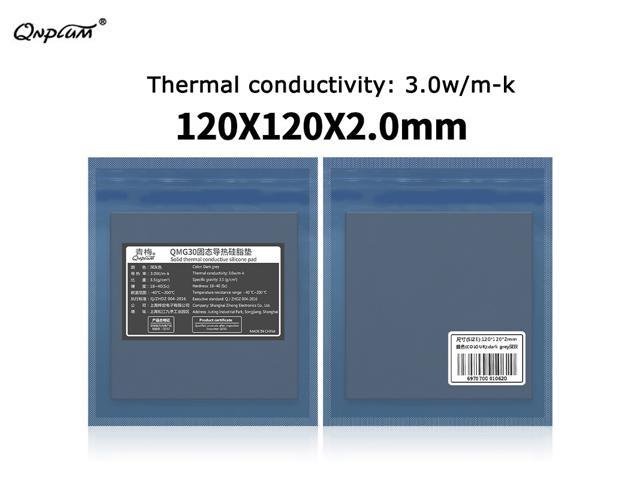 120x120x2.5mm Silicone Thermal Pads Non Conductive Heatsink Cooling Pad 1 pcs Highly Efficient Heat Resistant Soft Pad for Laptop Heatsink/SSD/CPU/IC/LED Cooler Thermal Pad 12.8 W/mK 