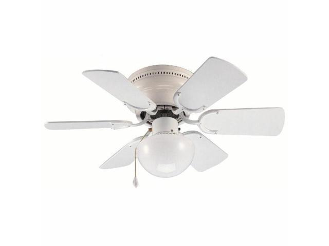 30 Inch Flush Mount Hugger Ceiling Fan W Light Kit Sn Nickel