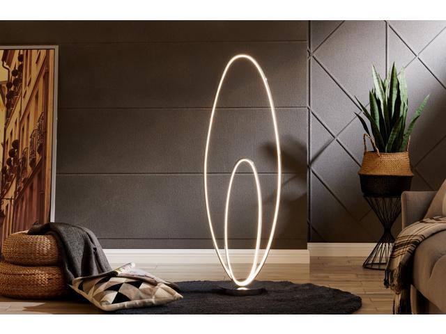 Chrome Led Milan Floor Lamp 47 Tall 2 Ring 4000k Newegg Com
