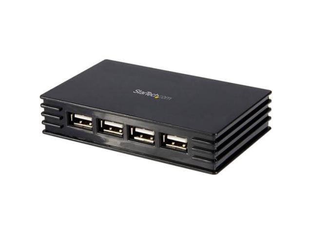 StarTech.com ST4202USB 4 Port Compact Black USB 2.0 Hub - 4-Port USB Hub - Portable USB 2.0 Hub - Includes Optional Power Adapter