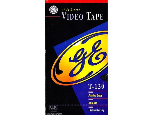 GE Hi-Fi Stereo T-120 Video Tape Premium Grade 5 Pack 