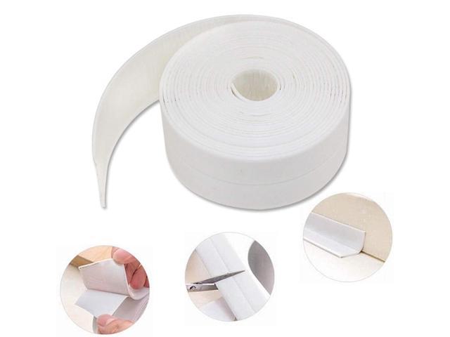Caulk Strip PE Self Adhesive Tape for Bathtub Bathroom Shower Toilet  Kitchen and Wall Sealing 11 Ft Length (38 mm 1 Pack, White) 