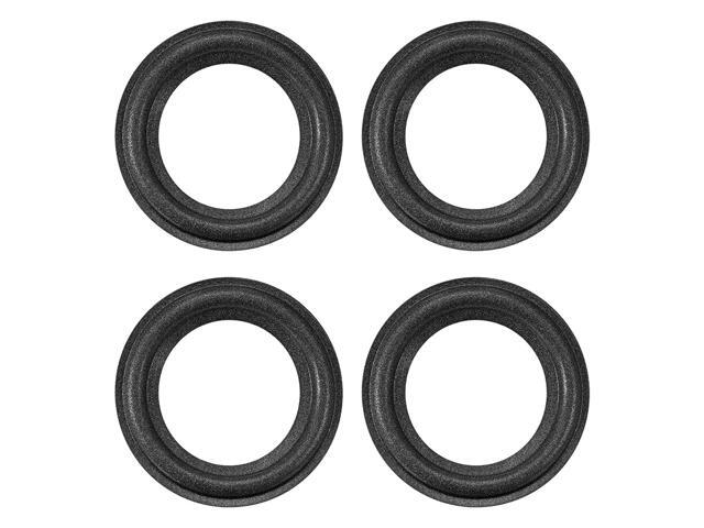 Fielect 4Pcs 4 Inch Speaker Rubber Edge Surround Rings Replacement Parts for Speaker Repair or DIY 