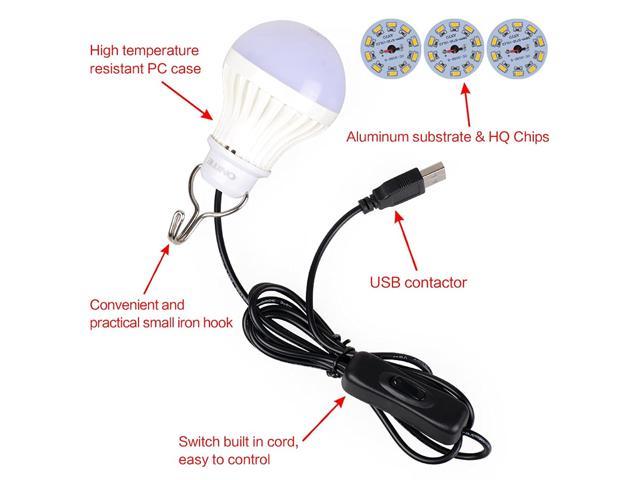 Onite 20-US24USB3W-WW USB LED Light for Camping