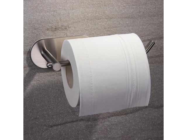 YIGII Adhesive Toilet Paper Holder - MST001 Self Adhesive Toilet Roll  Holder for Bathroom Kitchen Stick on Wall Stainless Steel Brushed