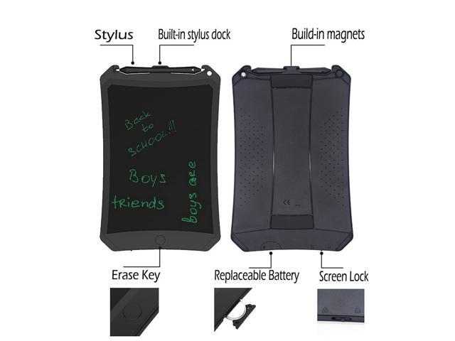 Color : BLACK , Size : 8.5 inches LCD Writing Tablet 8.5 Inches Childrens LCD Tablet Graffiti Intelligent Electronic Blackboard Writing Board for Friends Birthday Home Office Speech Difficulti