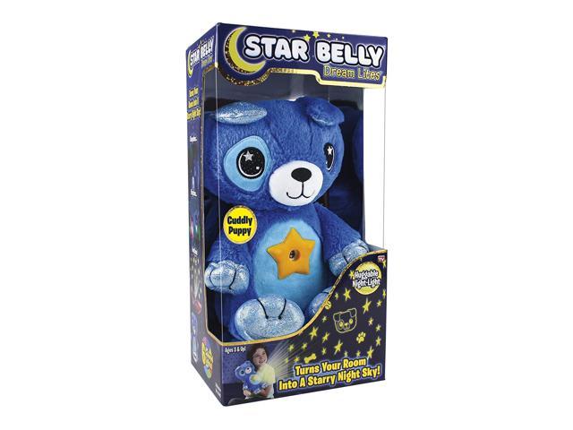 Ontel Star Belly Dream Lites, Stuffed Animal Night Light, Cuddly Blue Puppy