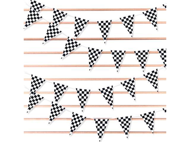 100 Foot Long Race Track Car Finish Line Black and White Plastic ...