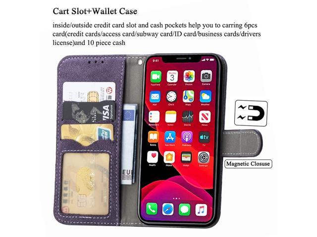 Asuwish iPhone 11 Wallet Case Leather Flip Folio Phone Case with Screen Protector Tempered Glass Kickstand ID&Credit Card Holder Slot Protective Cover for Apple iPhone11/Eleven i Phone11 XI 11R Red