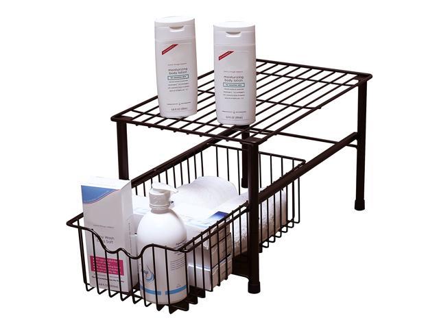 Decobros Stackable Under Sink Cabinet Sliding Basket Organizer Drawer