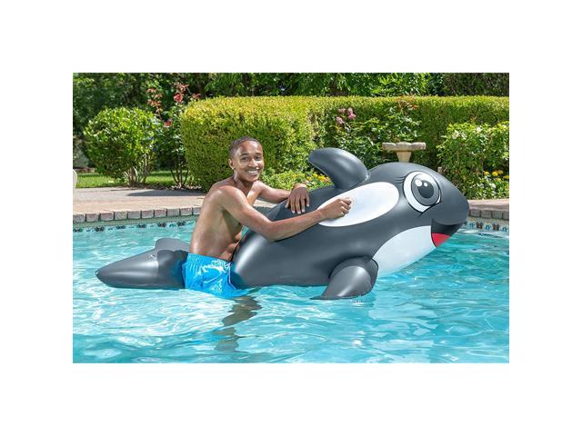 Whale Inflatable Boat Swimming Pool and Lake Boat Float 73 inches Whale Pool Float for Kids and Adults 