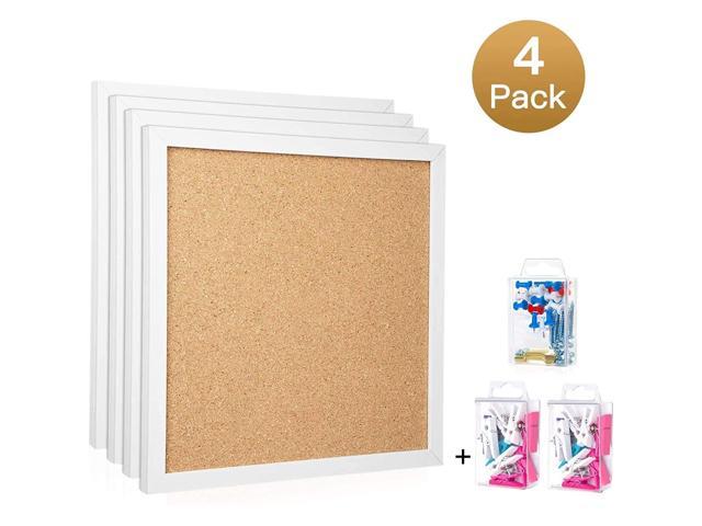 Cork Tiles 12" x 12" Cork Board Wall in Message Notice Board DIY 4 Pack 