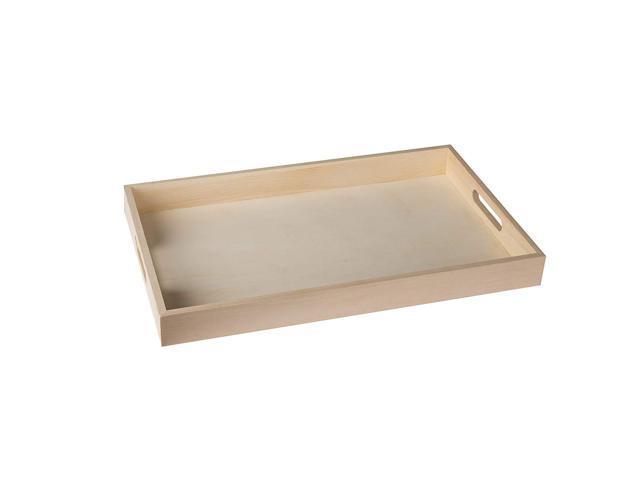 Hammont Wooden Nested Serving Trays - Five Piece Set of Rectangular ...