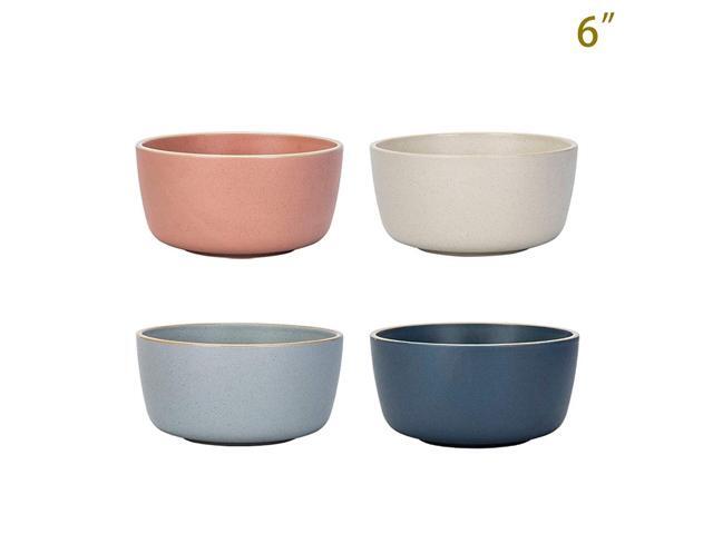 DOWAN 28 Ounce Porcelain Bowls Set for Cereal/Soup Set of 6 Assorted Colors 