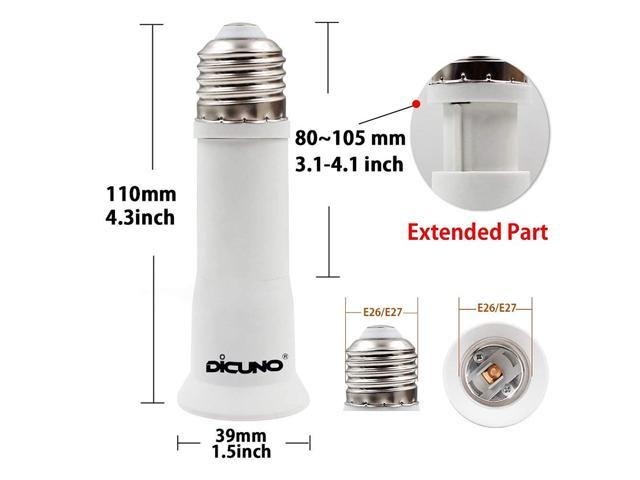 LED Line® E27-E27 Lamp Socket Converter Flexible Extender Adapter Edison Screw 