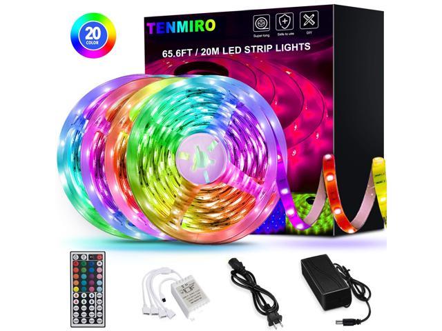 Ultra Long RGB 5050 Color Changing LED Light St Tenmiro 65.6ft Led Strip Lights 