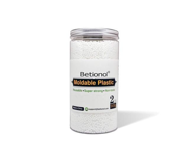 Betionol Moldable Plastic Clay, 2lb/32oz White Modeling Clay Thermoplastic Beads for DIY Modeling Making Creative Activity, Good Creating Teaching