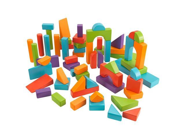 KidKraft 60 PC Wooden Block Set - Bright Colors