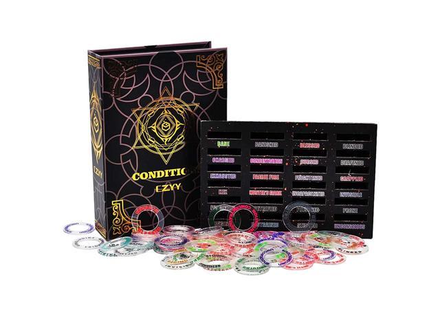 CZYY D&D Acrylic Condition Rings 72 PCS Status Effect Markers in 18 Conditions & 