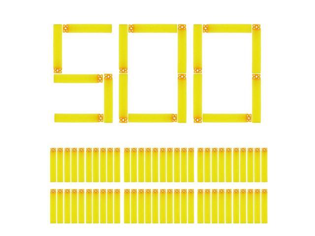 EKIND 500 Pcs Waffles Darts Compatible with N Strike Blaster (Yellow)