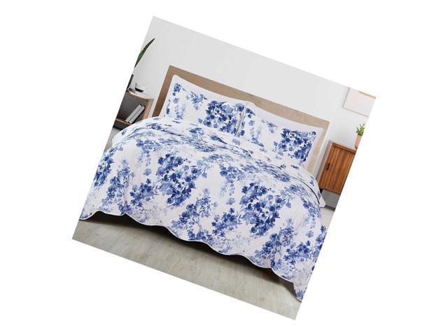 MOHAP Bedspread Coverlet Set Floral Bedding Quilt Microfiber Queen Twin Size US 
