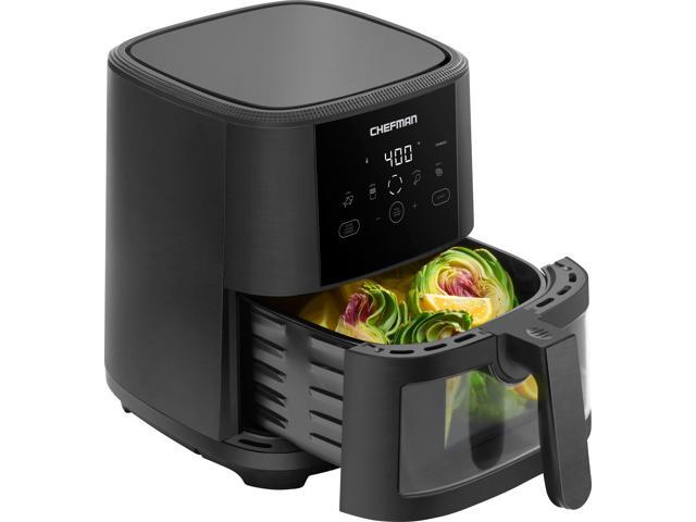 New Chefman Rj38-Sqpf-5Tw 5Qt Window Basket Air Fryer