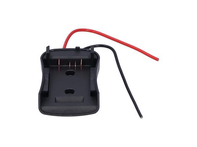 Black Battery Adapter with Fixing Holes for Dewalt 20V 18V DCB Battery Series Power Connectors