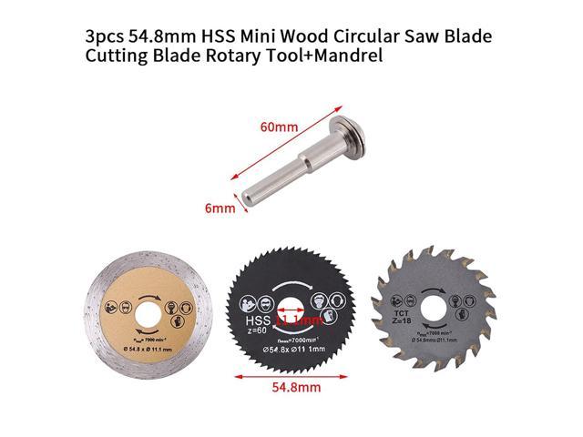 3pcs 54.8mm Circular Saw Blade Mini Wood Circular Saw Blade Cutting Blade Tool 