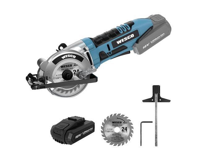 Cordless Mini Circular Saw, Wesco 20V 3 