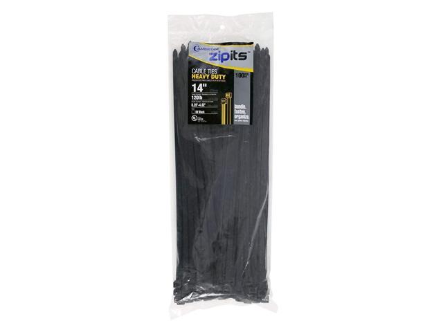 Black 14 in./100-Pack Cambridge Heavy Duty Cable Ties 