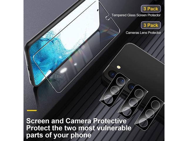 2+2 Pack Tempered Glass Privacy Screen Protector Kit Uyiton Privacy Screen Protector Compatible with iPhone 13 Pro Privacy Glass with High Transparency Camera Lens Protector Easy Alignment Frame 
