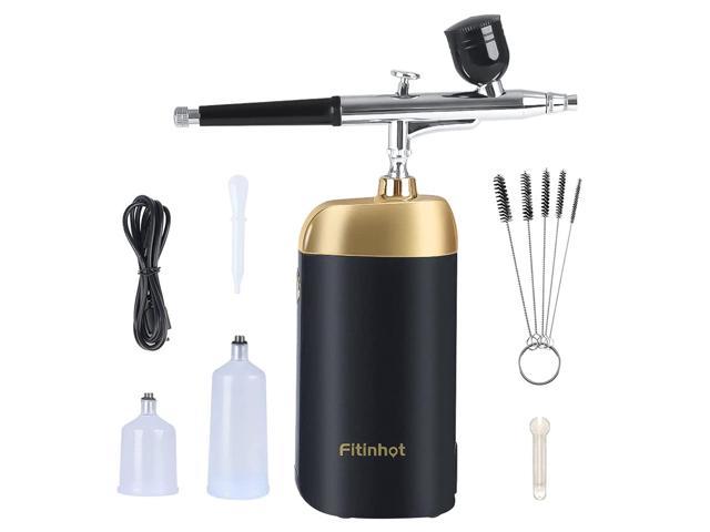 Rechargeable Portable Dual Action Airbrush Kit  Wireless Air Compressor Spray 