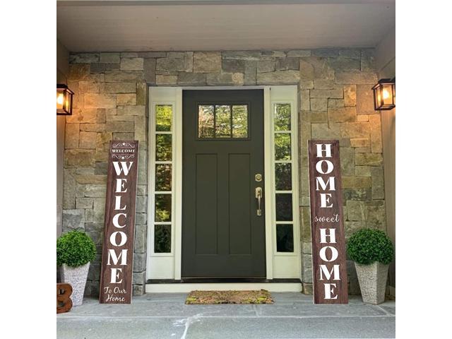 Welcome And Home Sweet Home Stencil - 18 Pack Large Vertical Welcome And Home  Sweet Home Sign Stencils Templates For Painting On Wood, Reusable Letter  Stencils For Porch Signs & Front Door