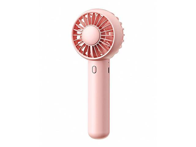 Light Green Aluan Handheld Fan Mini Portable Fan Powerful Small Personal Fans Speed Adjustable Rechargeable Battery Operated Eyelash Fan for Kids Woman Man Indoor Outdoor Travel Cooling with Lanyard 